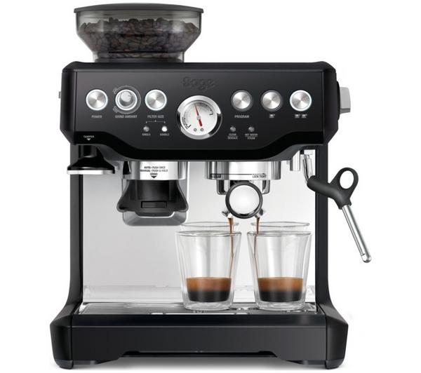 Sage SES875 Barista Express Espresso Machine with Milk Jug – Black Truffle