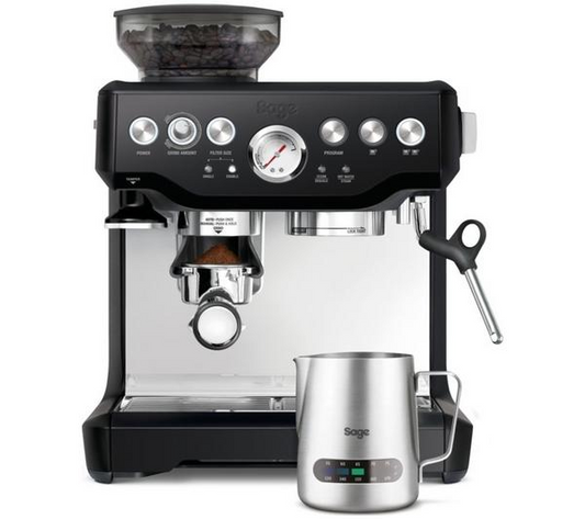 Sage SES875 Barista Express Espresso Machine with Milk Jug – Black Truffle